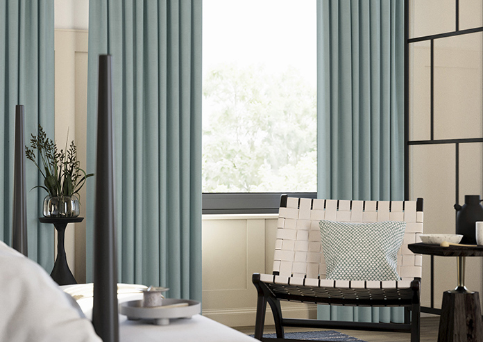 Shima Faux Silk, Azure - Made to Measure Curtains - Image 5